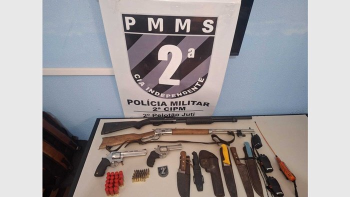 Armas apreendidas Juti