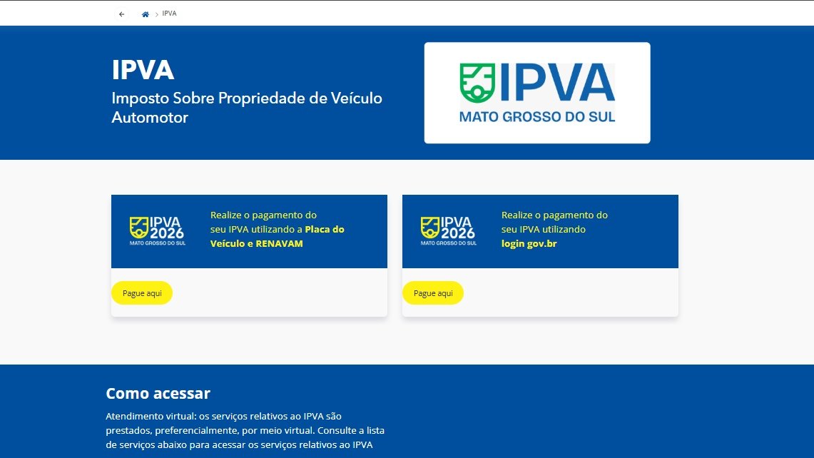 Site Sefaz IPVA