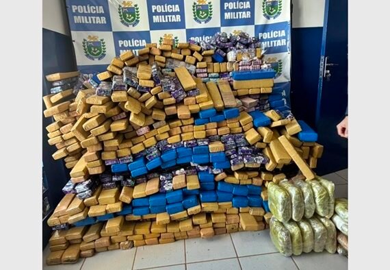 Droga apreendida Camapuã PM