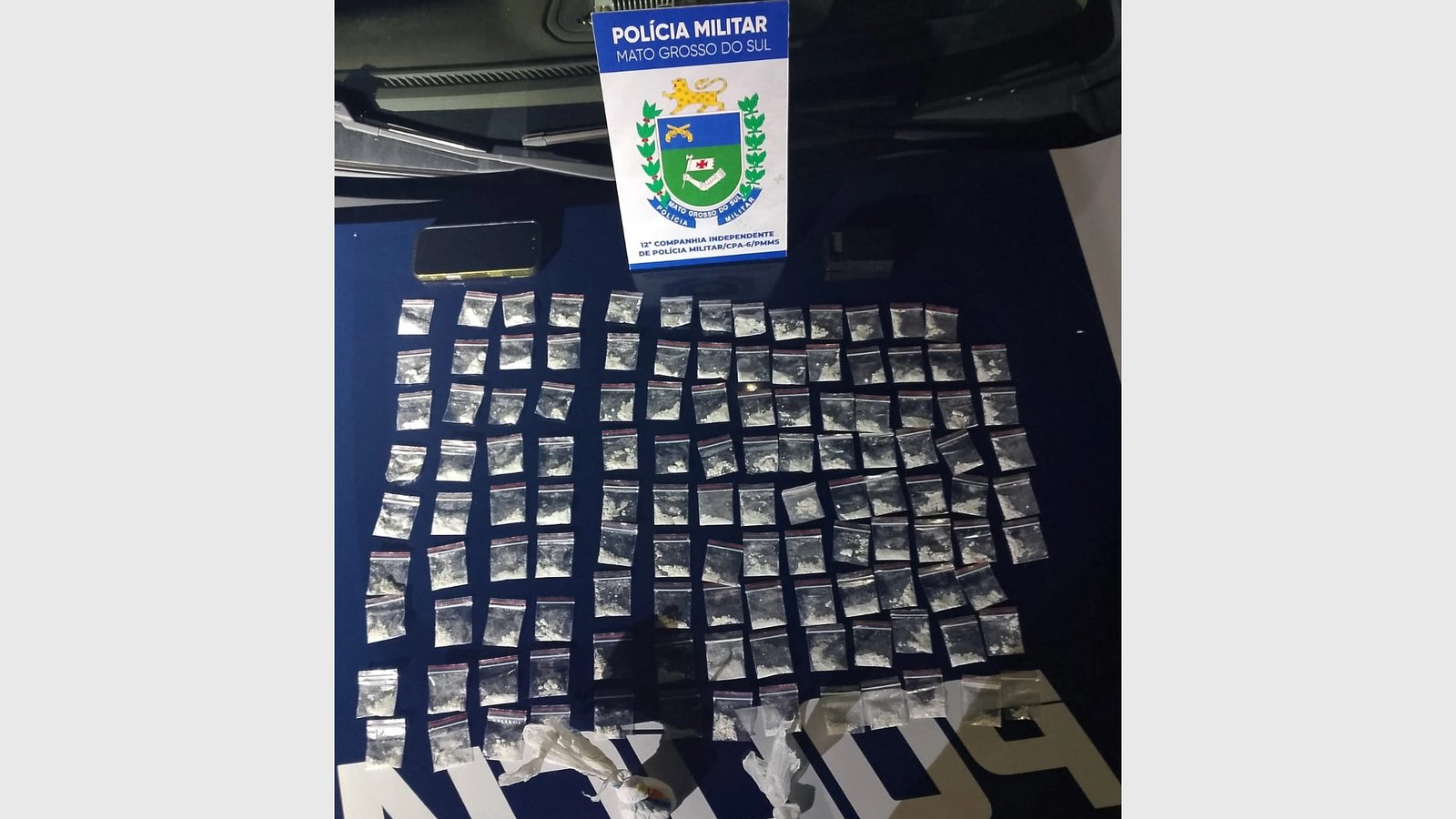 Droga apreendida PM