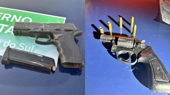 Armas apreendidas Costa Rica Rodovia Figueirão