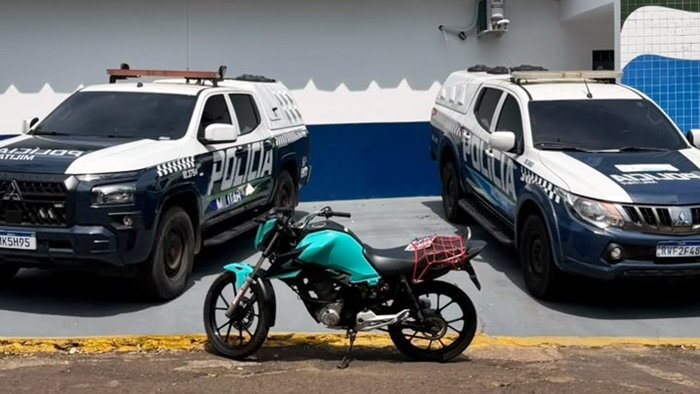 Moto apreendida Camapuã 2410